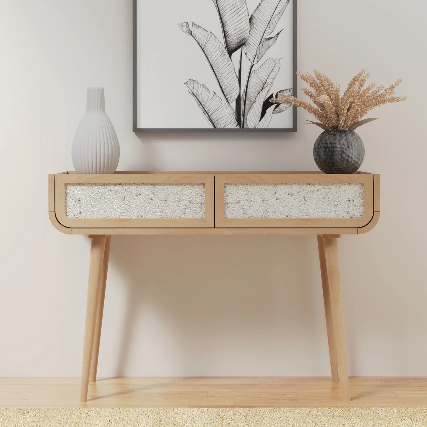 Oxy Two Drawer Console Table - Natural