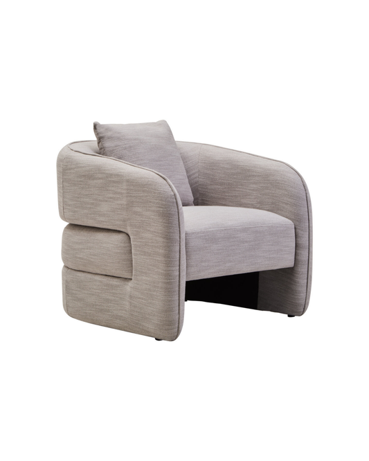 Bella Curved Chair - Grey