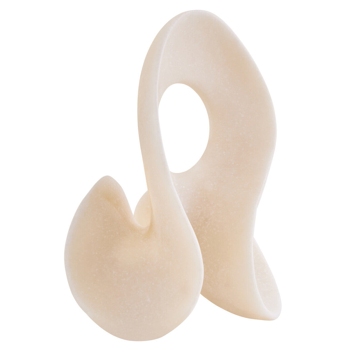 Sutton White Marble Abstract Loop Sculpture - Small