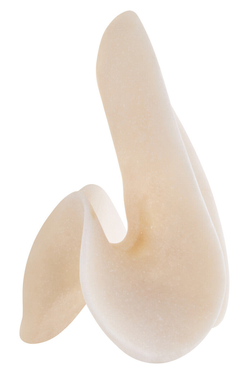 Sutton White Marble Abstract Loop Sculpture - Small
