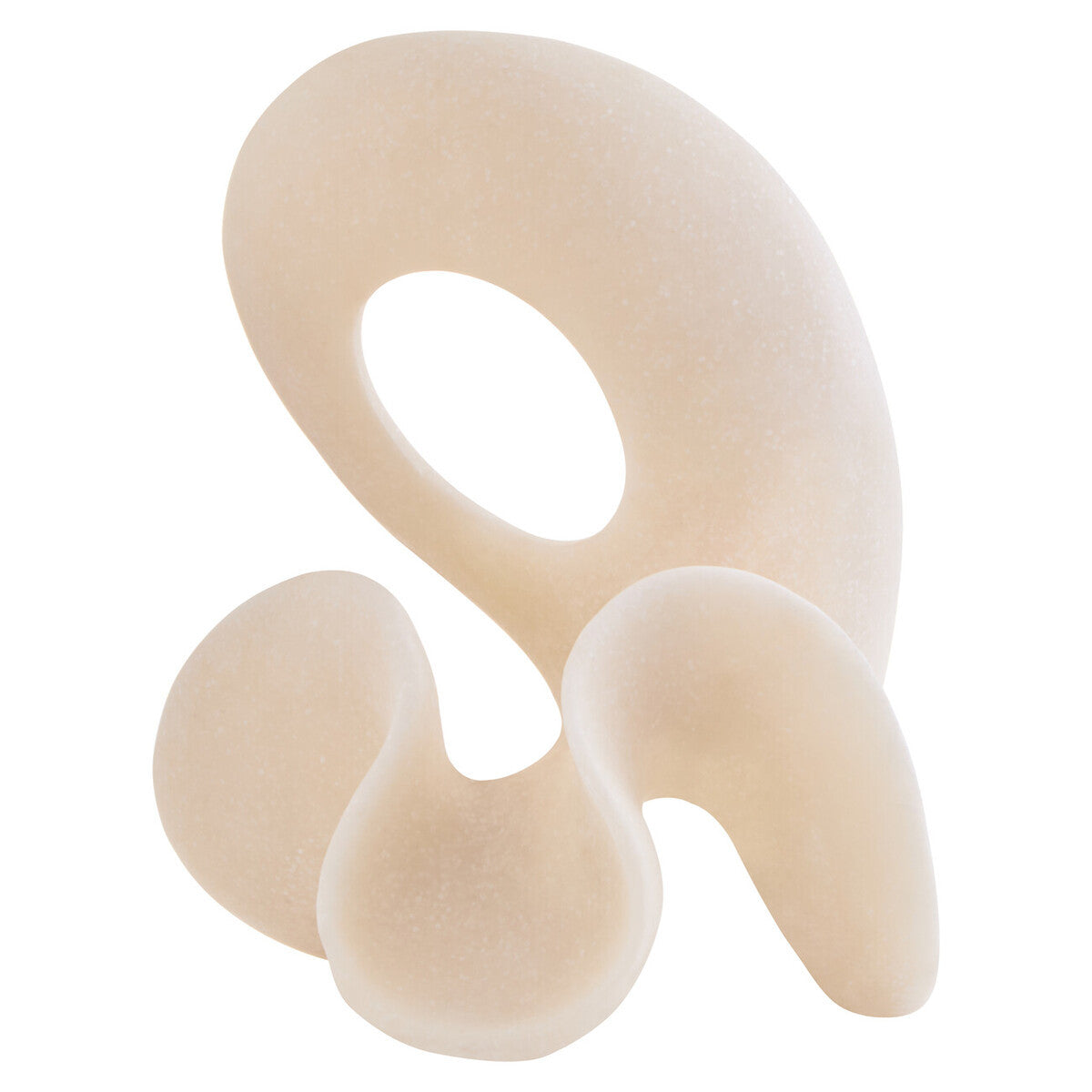 Sutton White Marble Abstract Loop Sculpture - Small