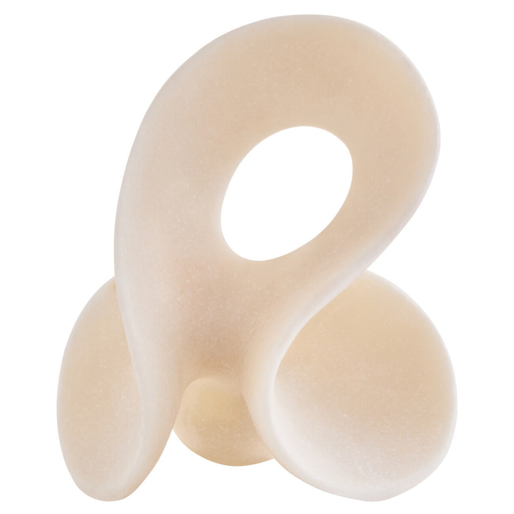Sutton White Marble Abstract Loop Sculpture - Small