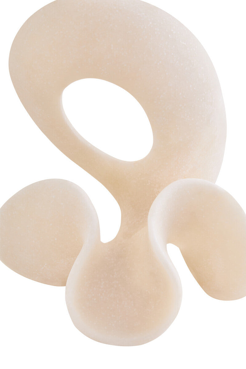 Sutton White Marble Abstract Loop Sculpture - Small