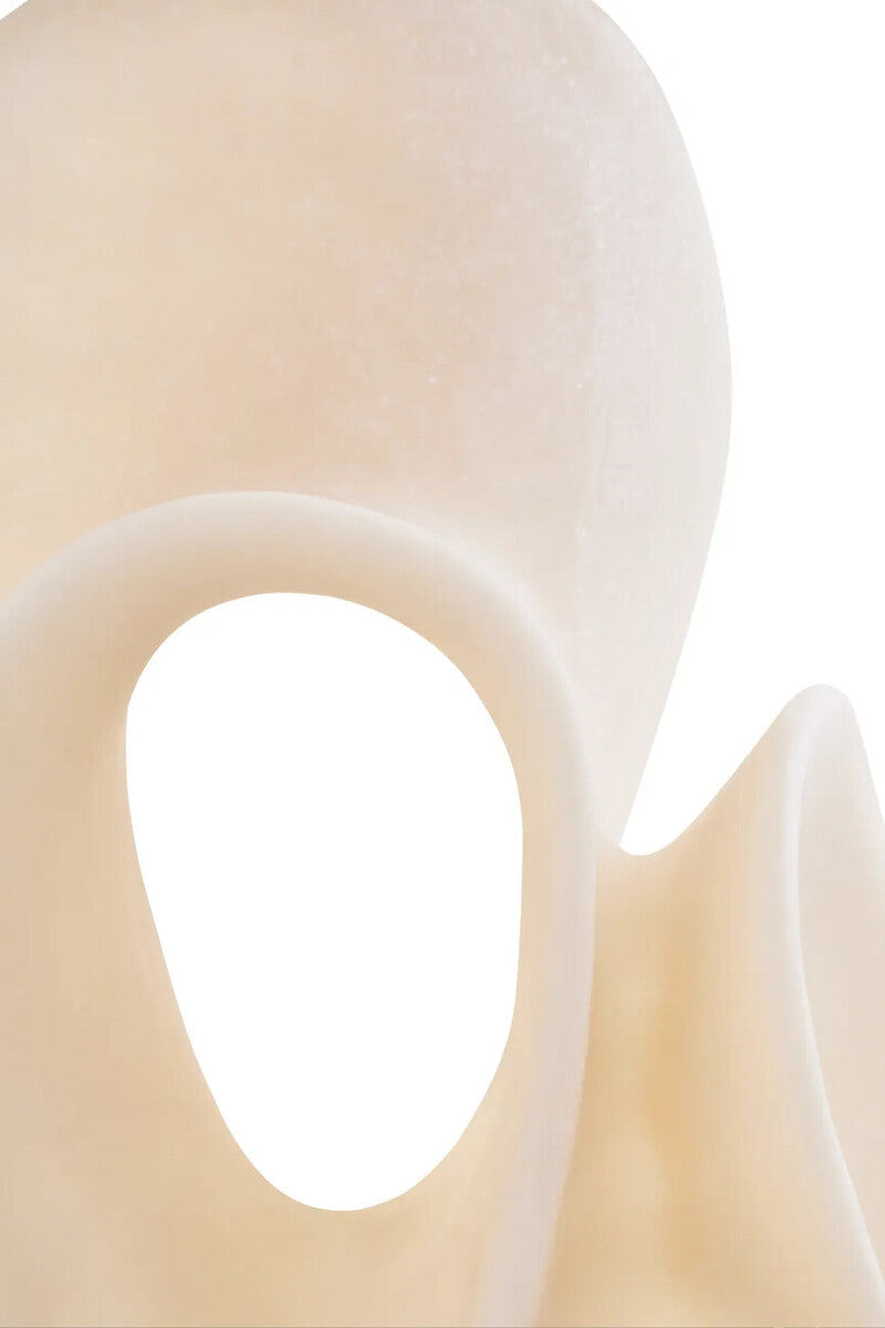 Sutton White Marble Abstract Loop Sculpture - Large