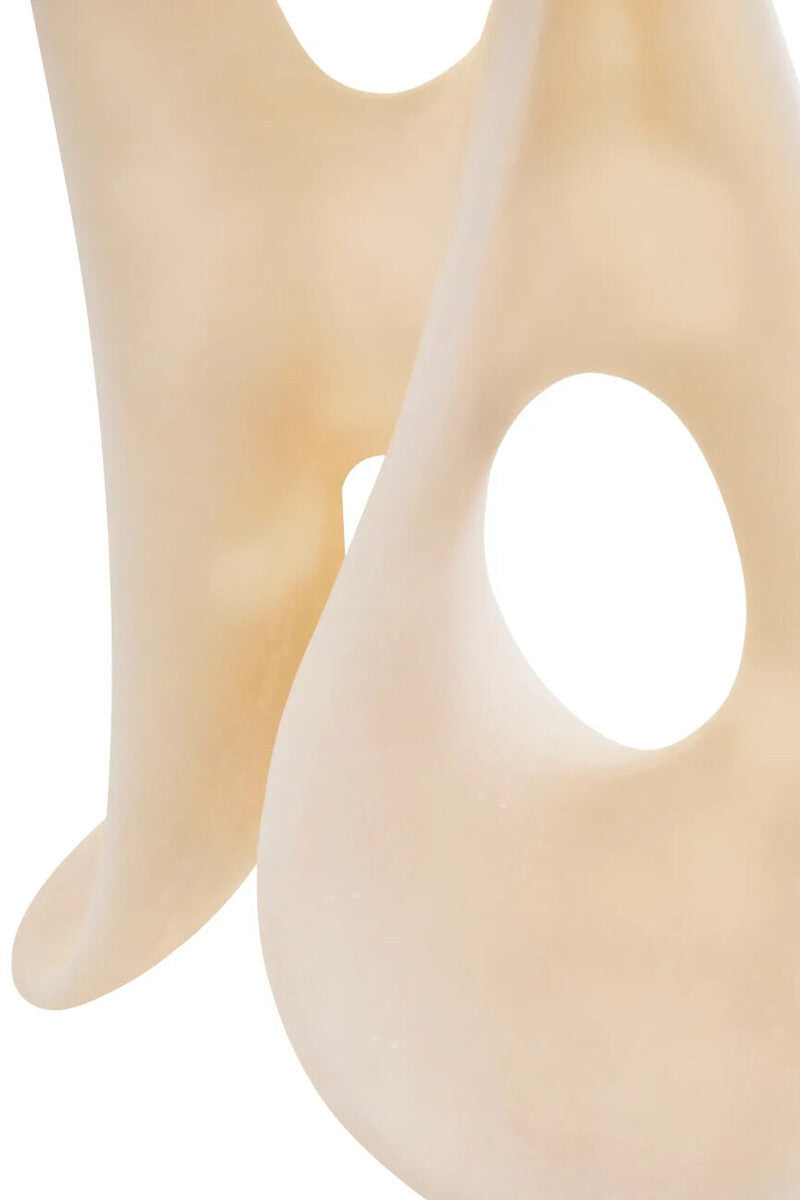 Sutton White Marble Abstract Loop Sculpture - Large