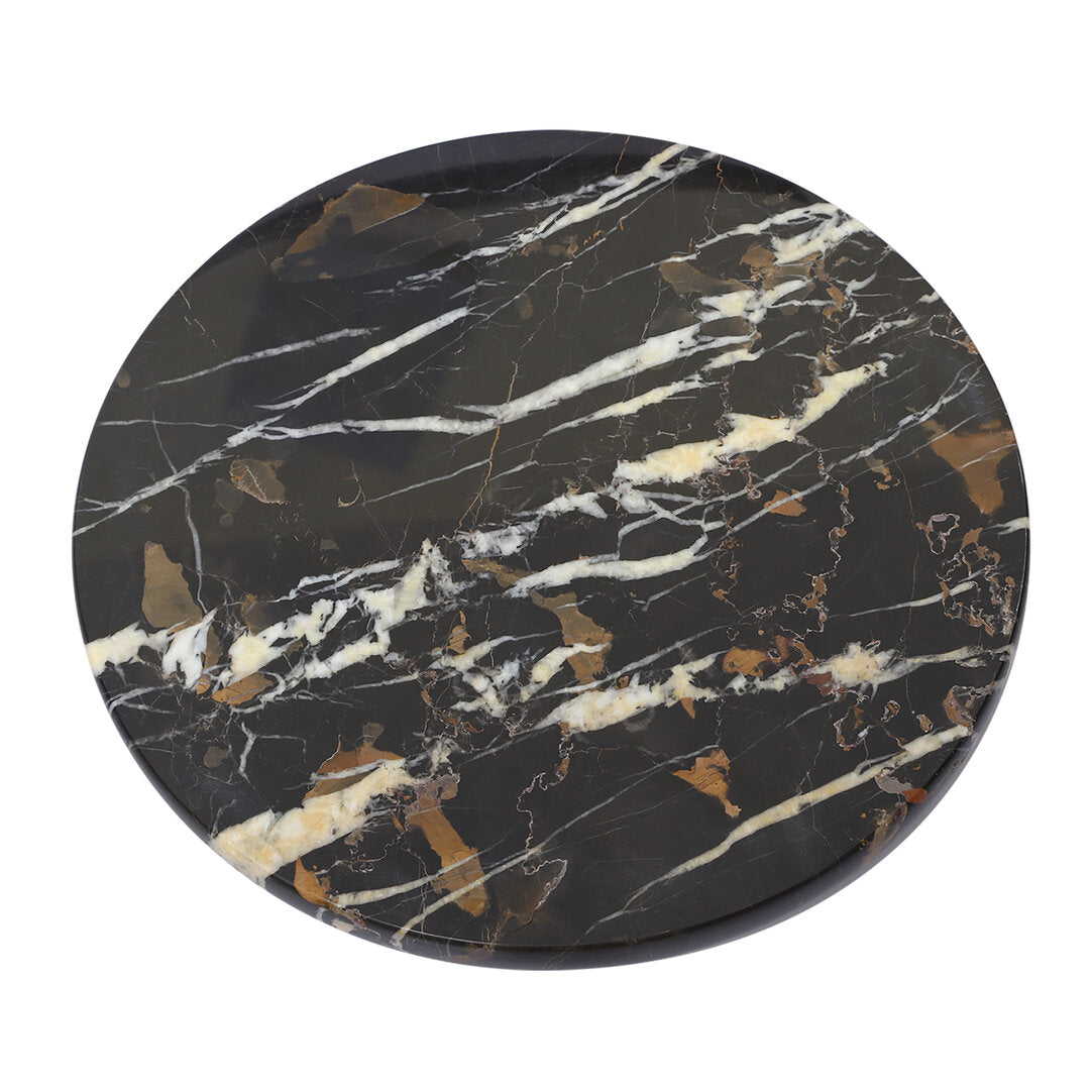 Ceni Black & Gold Marble Lazy Susan
