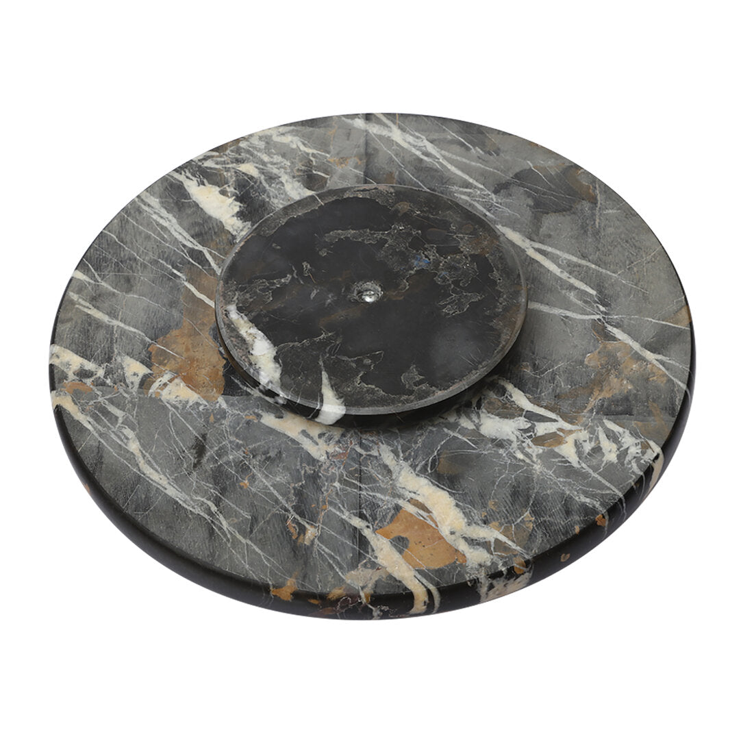 Ceni Black & Gold Marble Lazy Susan