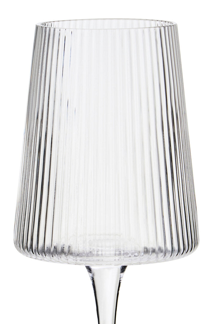 Tahlia Ribbed Wine Glasses - Set of 4