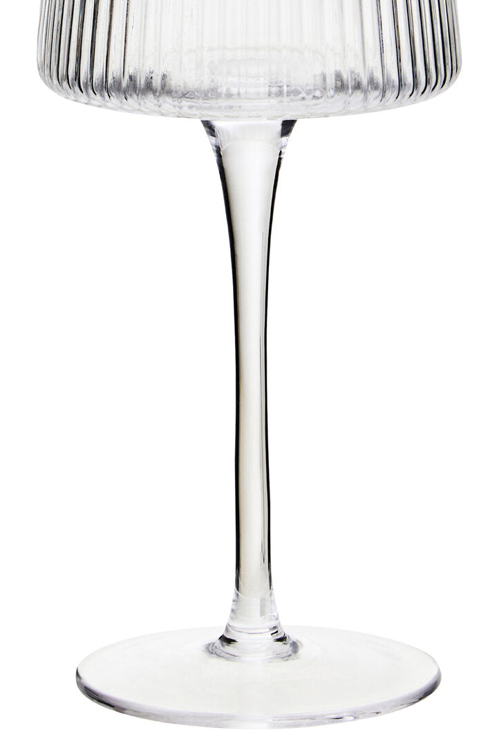 Tahlia Ribbed Wine Glasses - Set of 4