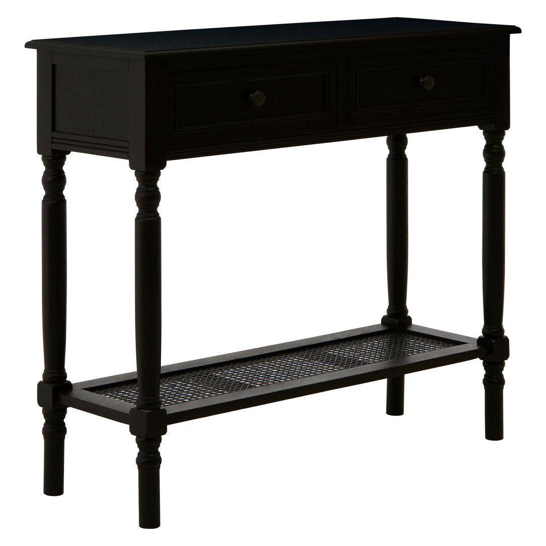 Harbour Two Drawer Console Table - Black