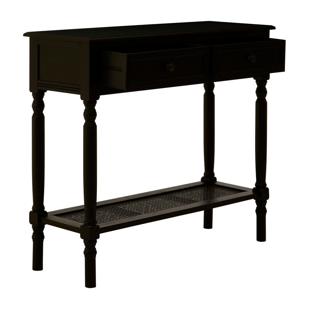 Harbour Two Drawer Console Table - Black