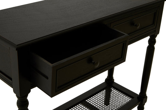 Harbour Two Drawer Console Table - Black