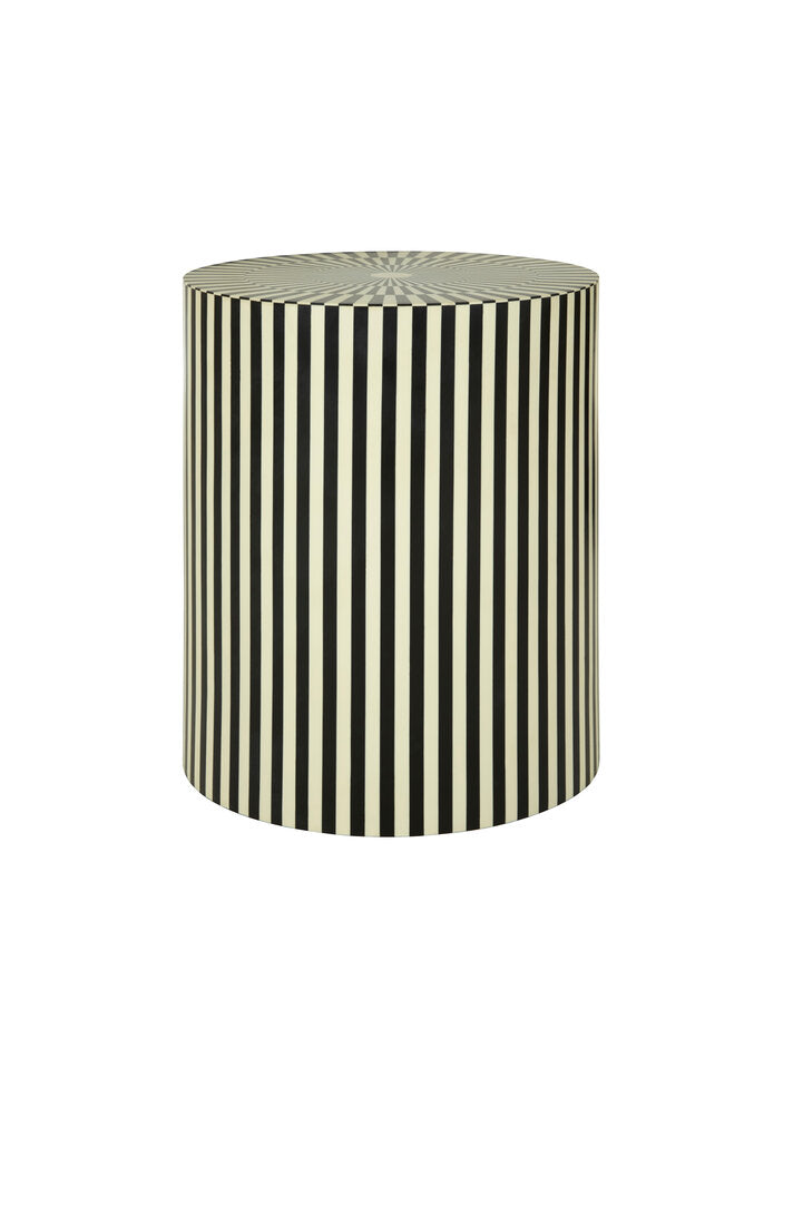 Monroe Stool - Ivory & Black