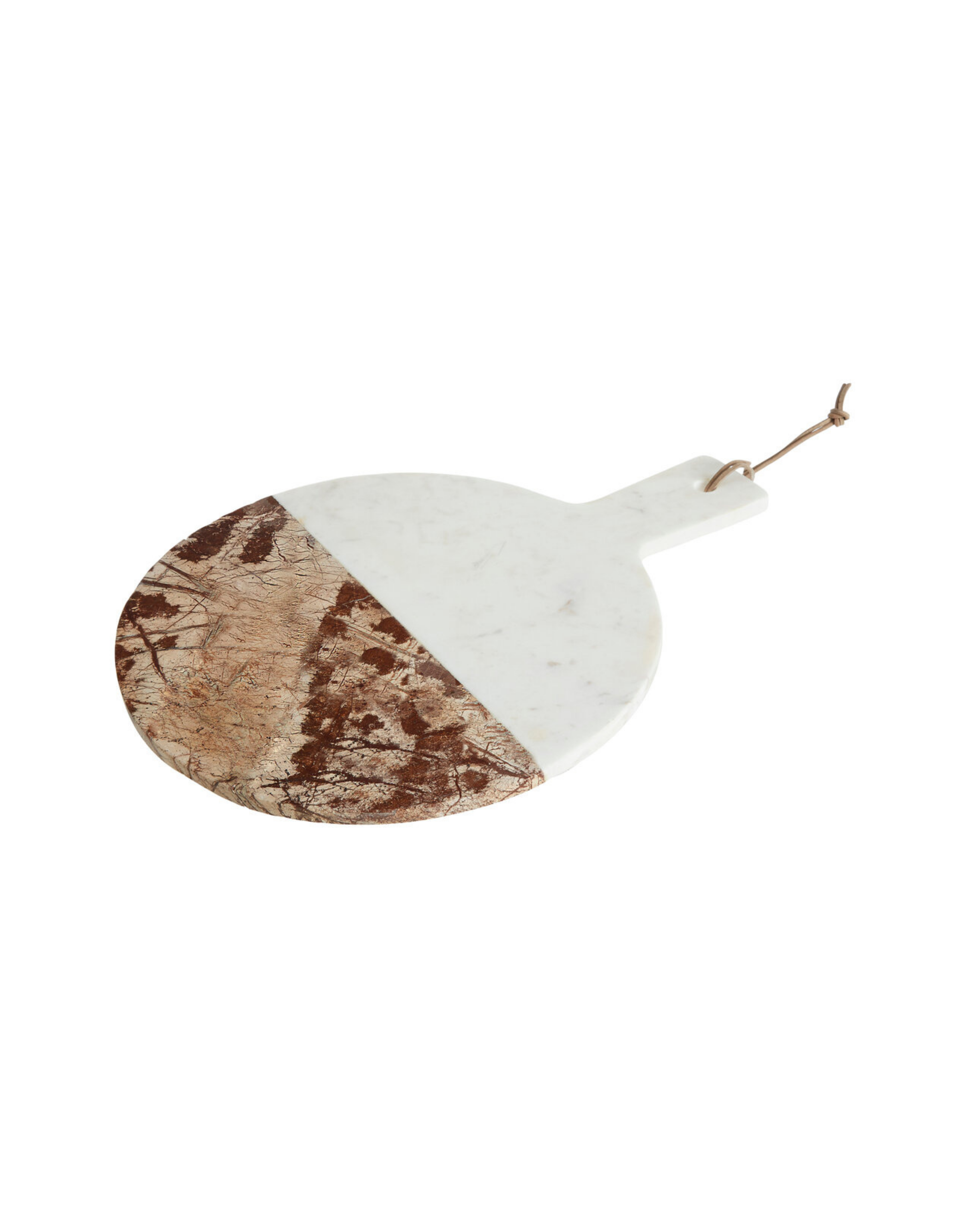 Heath Marble Round Board - White And Brown