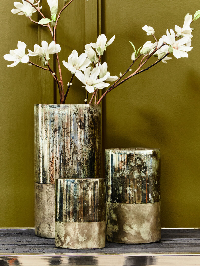 Selano Metallic Antique Finish Vase - Large