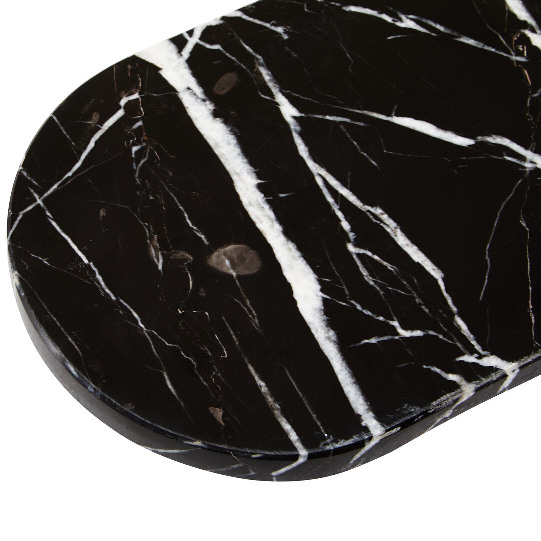 Ceni Oval Black Marble Serving Board