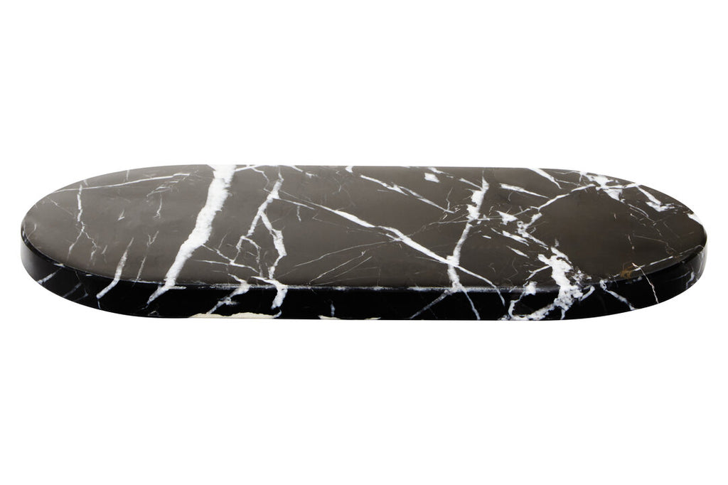 Ceni Oval Black Marble Serving Board