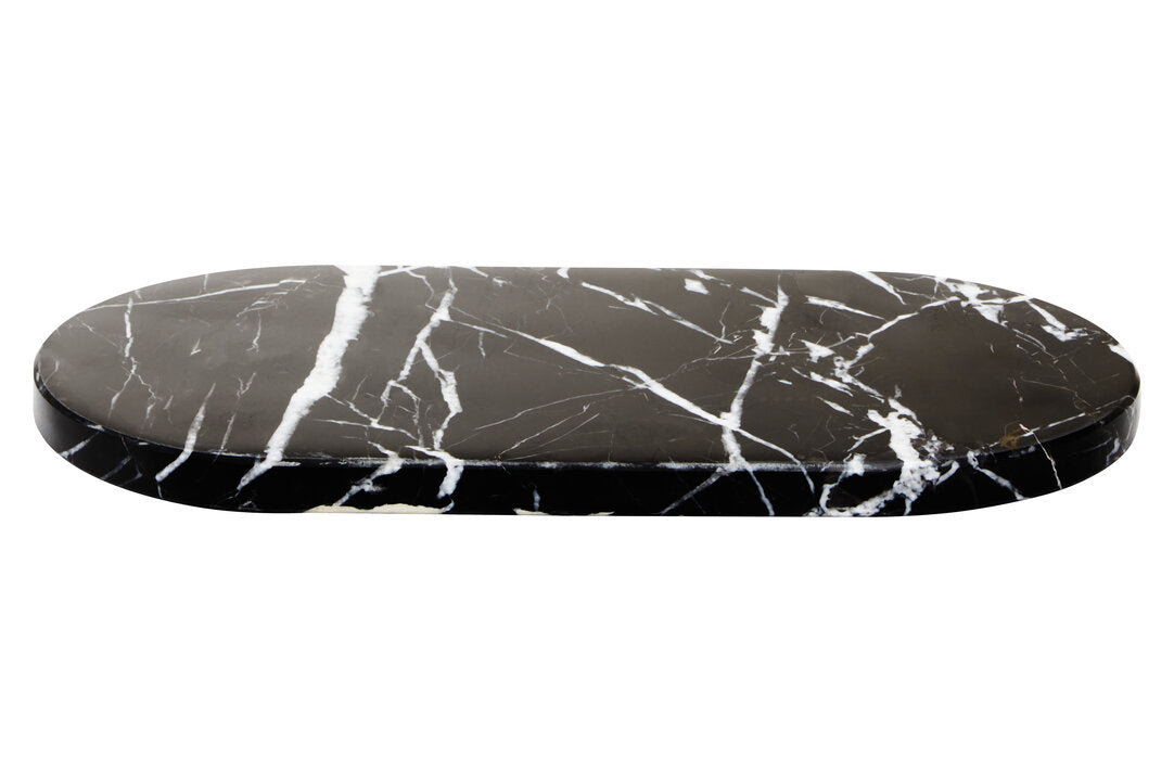Ceni Oval Black Marble Serving Board