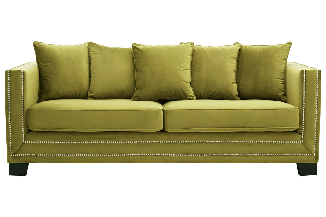 Rhodes 3 Seater Sofa - Moss Velvet