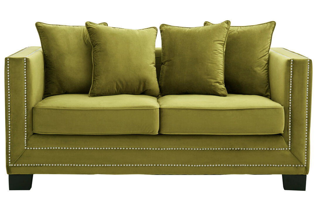 Rhodes 2 Seater Sofa - Moss Velvet