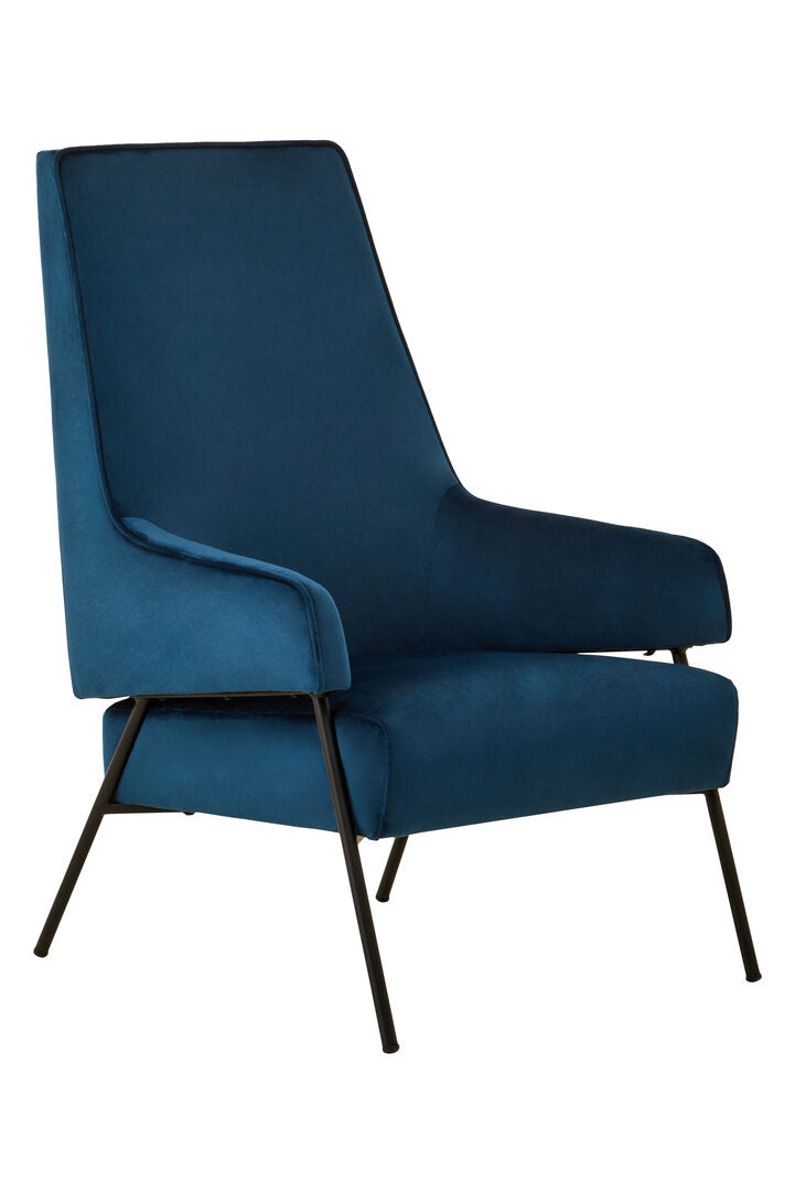 Brea Chair - Blue Velvet