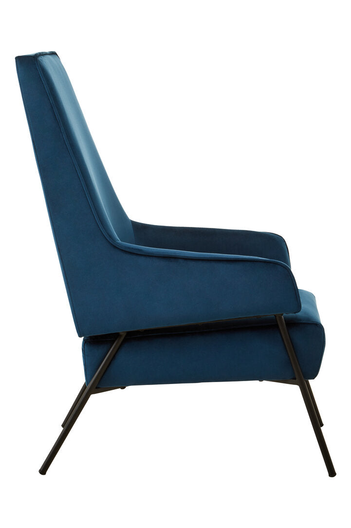 Brea Chair - Blue Velvet