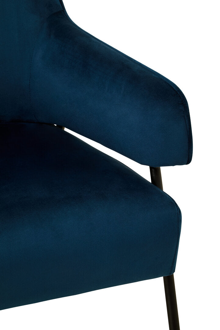 Brea Chair - Blue Velvet