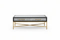 Auremi Shagreen Coffee Table - Grey & Brass