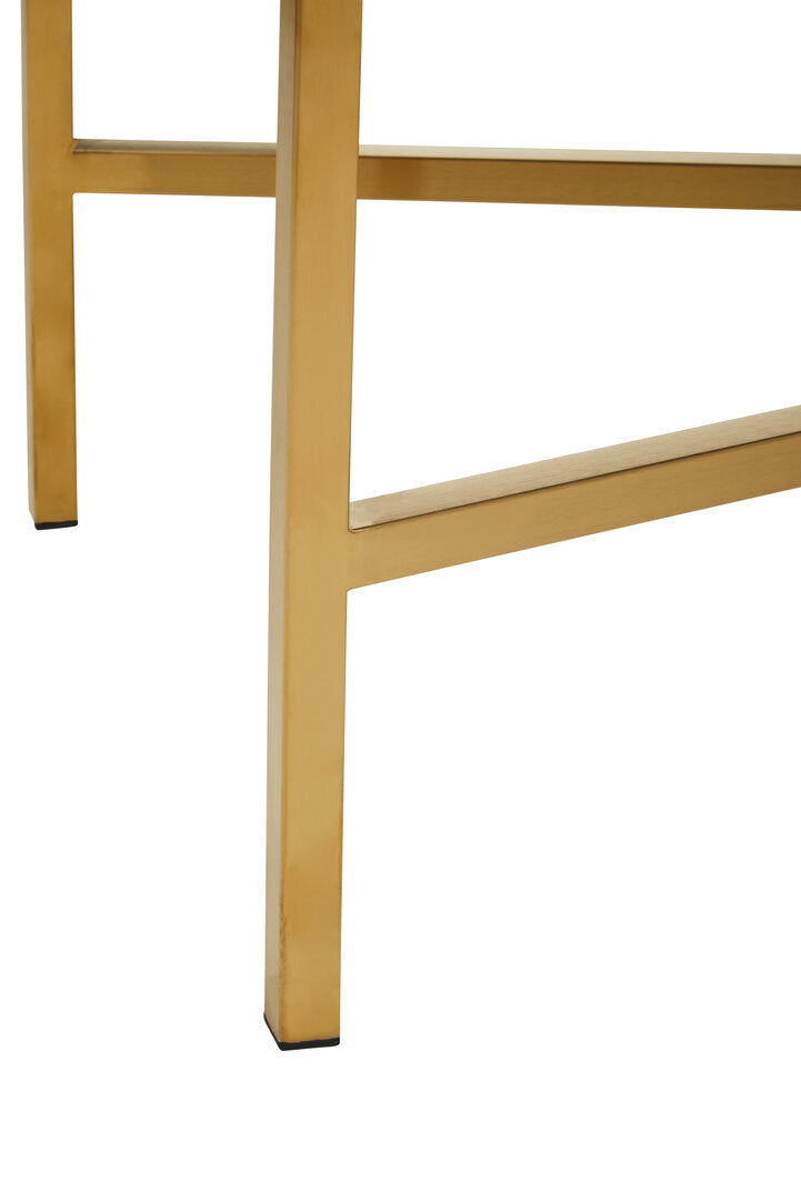 Auremi Shagreen Console Table - Grey & Brass