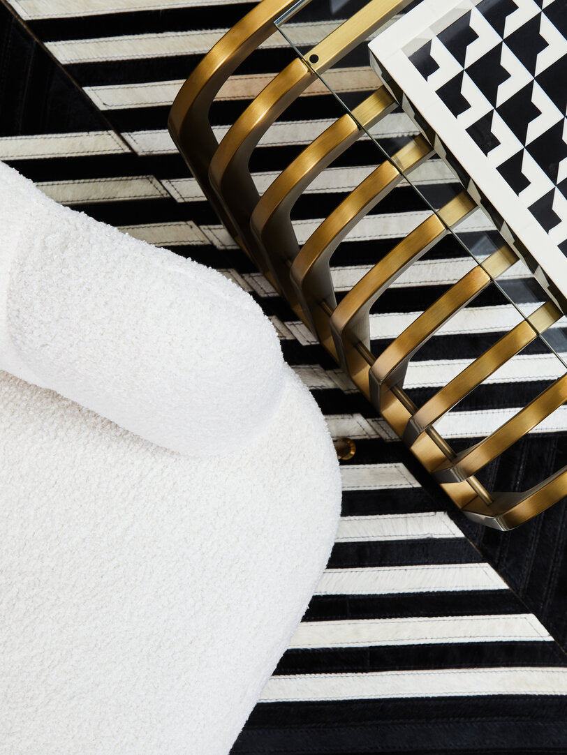 Conrad End Table - Matte Gold & Glass