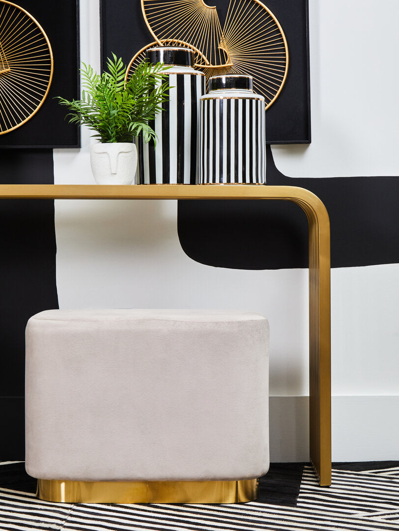 Conrad Console Table - Matte Gold & Glass