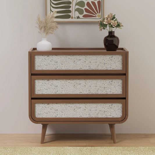 Oxy Three Drawer Chest - Walnut