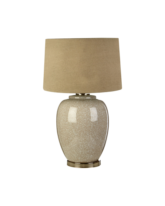 Mulholland Table Lamp With Linen Shade - Sand