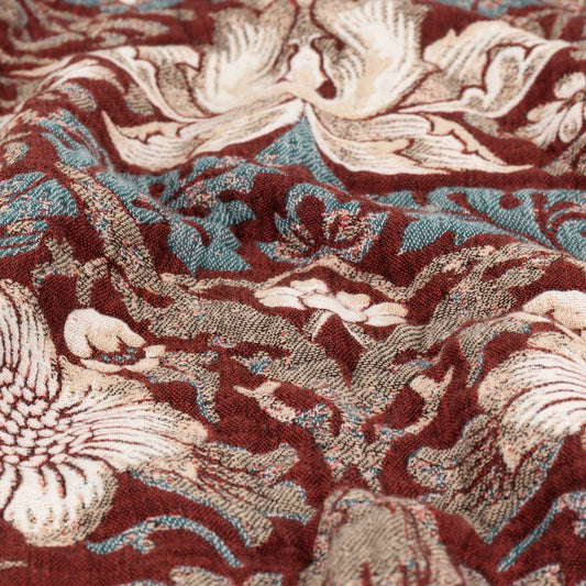 Strawberry Thief Jacquard Throw Berry