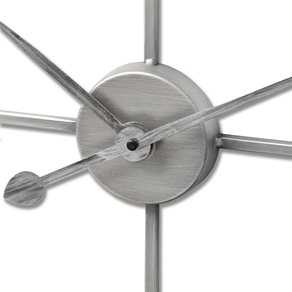 Haven Silver Skeleton Wall Clock - Large