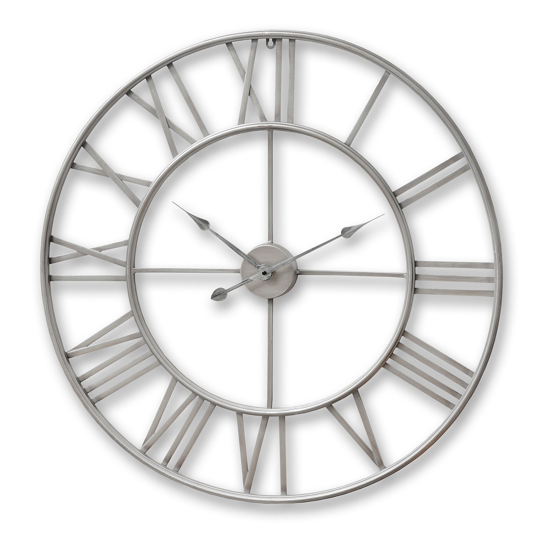 Haven Silver Skeleton Wall Clock - Large