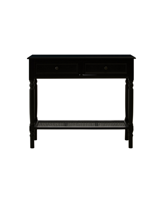 Harbour Two Drawer Console Table - Black
