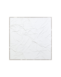 Cora Sculptural Fabric Wall Art - White