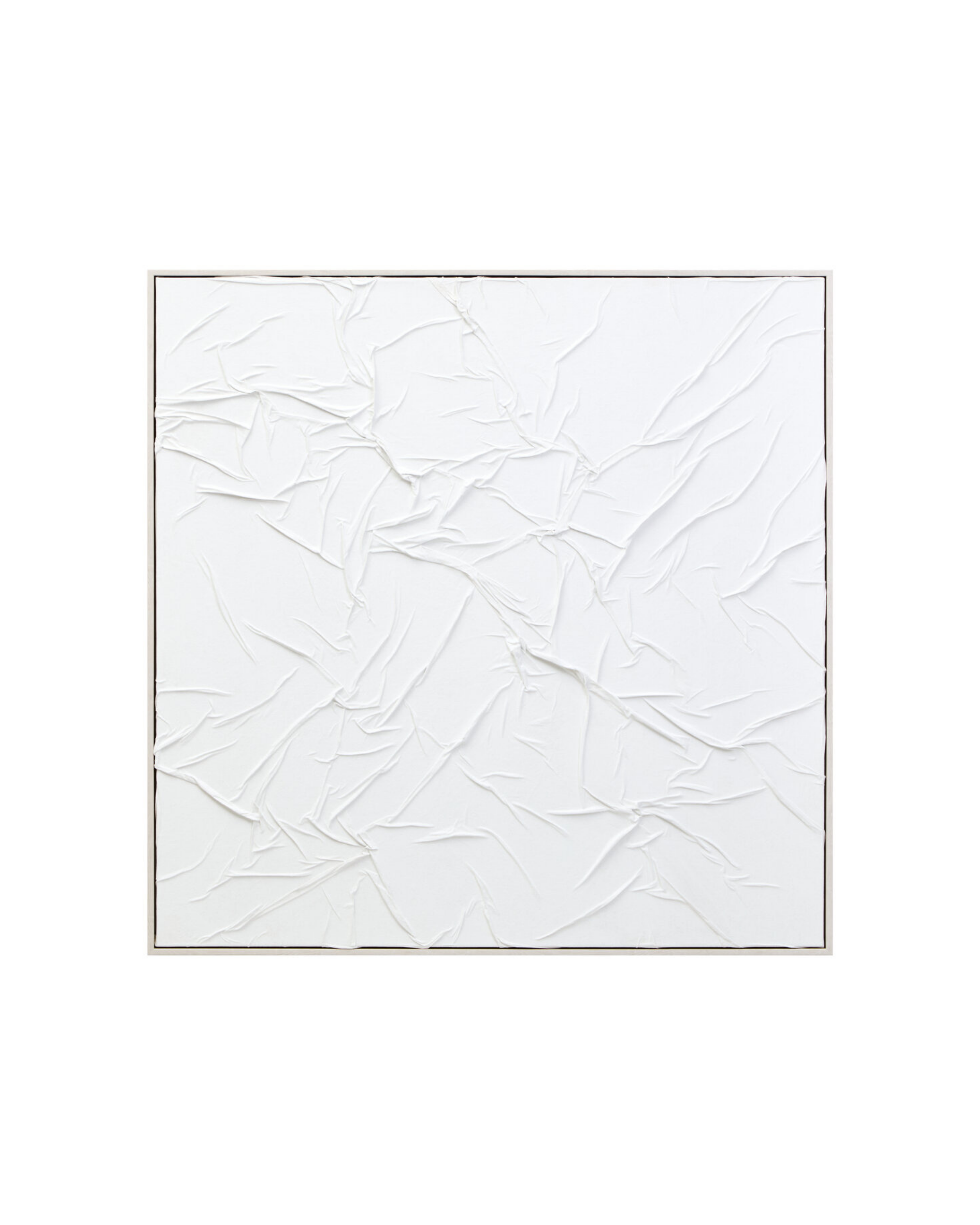 Cora Sculptural Fabric Wall Art - White