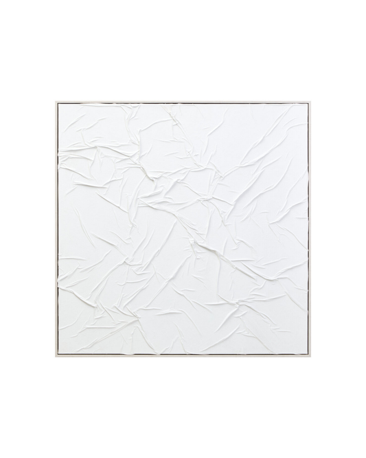 Cora Sculptural Fabric Wall Art - White