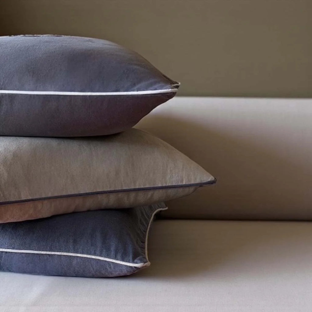 Mariner Emblem Linen Cushion – Grey & Pale Grey