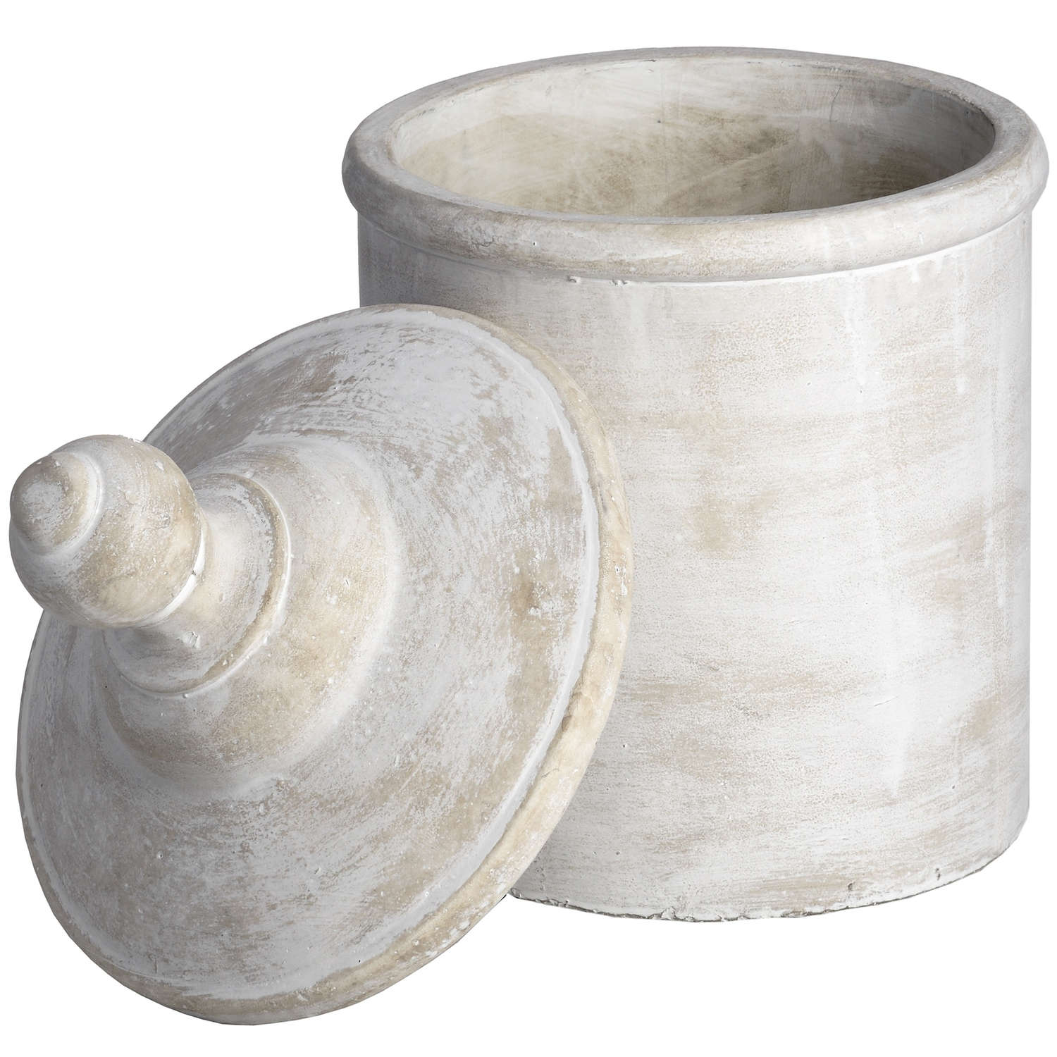 Serra Antique White Cannister - Large