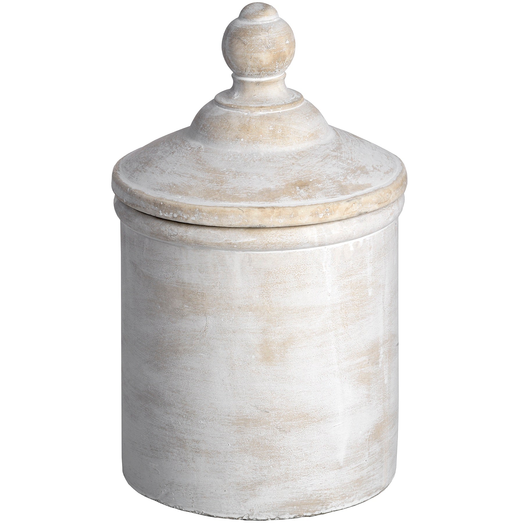 Serra Antique White Cannister - Large