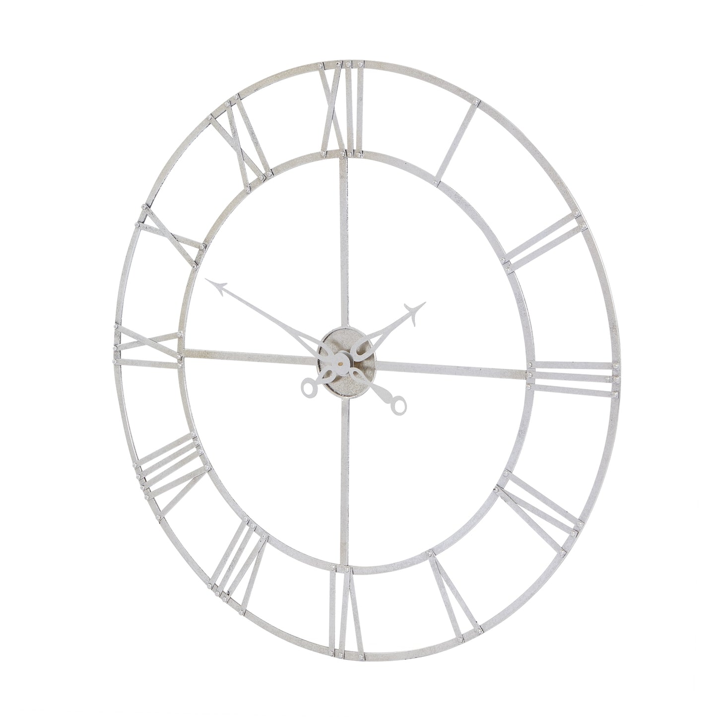 Waypoint Silver Foil Skeleton Wall Clock - Large