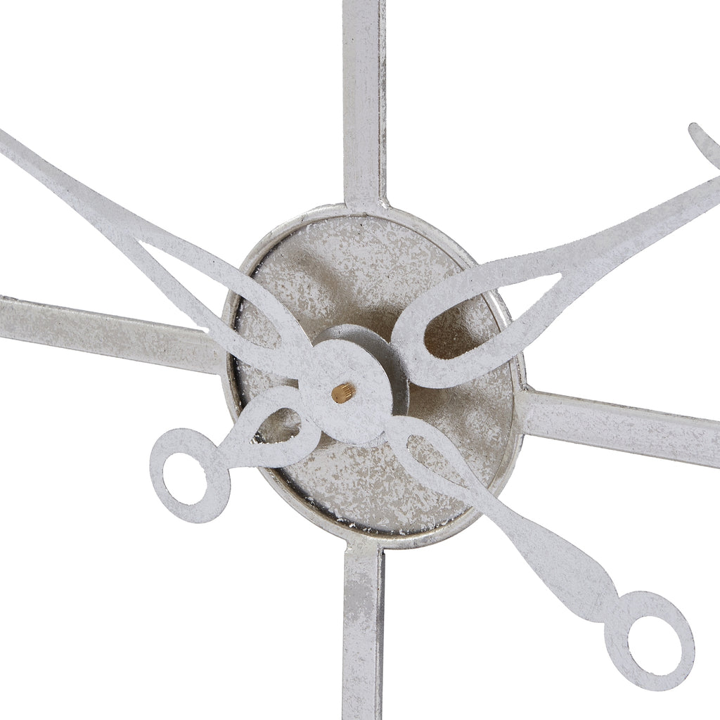 Waypoint Silver Foil Skeleton Wall Clock - Large
