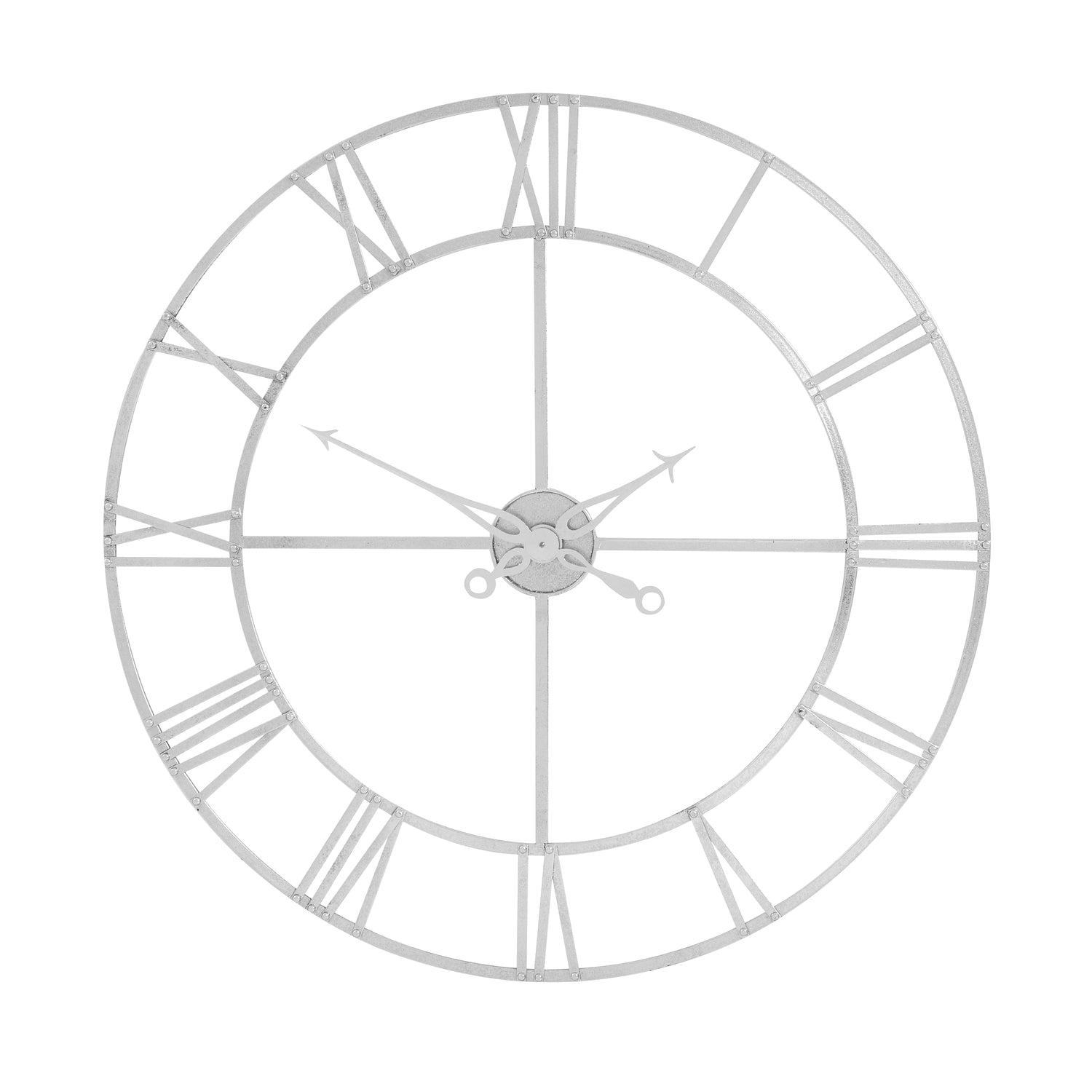 Waypoint Silver Foil Skeleton Wall Clock - Large