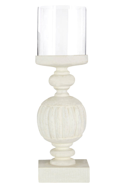 Bay Mango Wood Carved Candle Holder