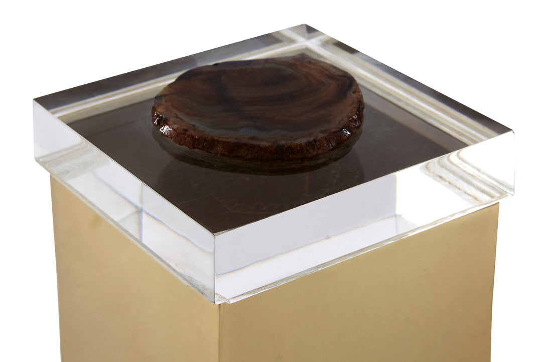 Sable Agate & Gold Trinket Box - Small