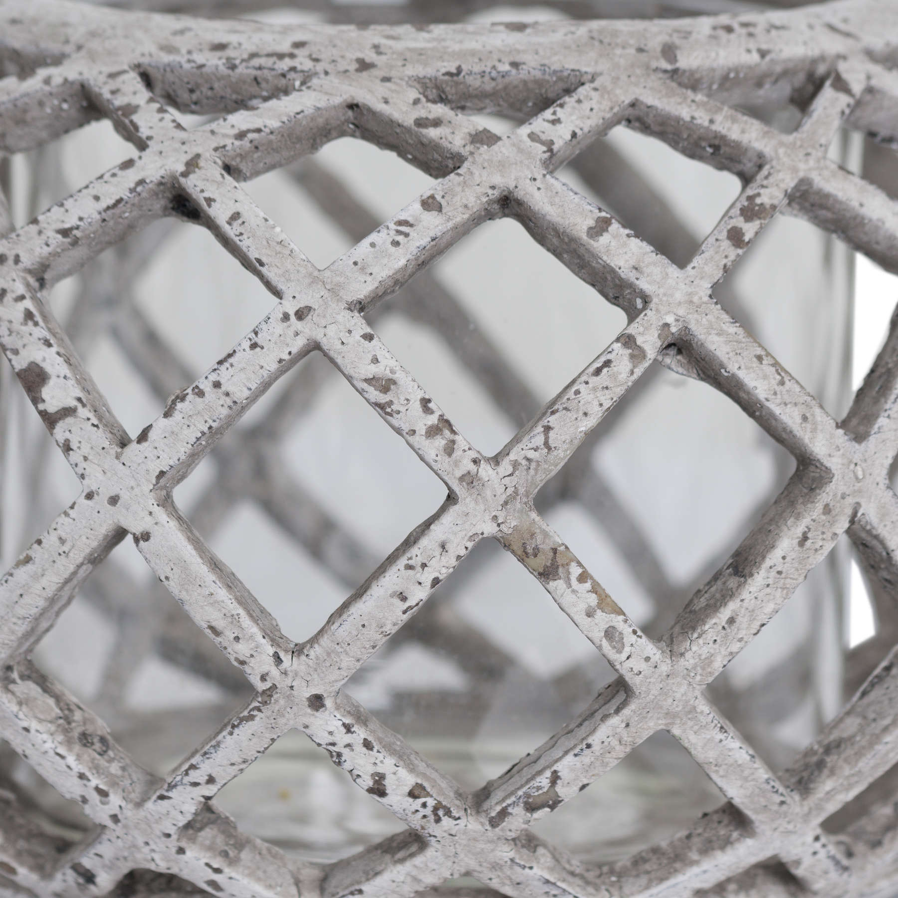 Inglewood Ceramic Lattice Hurricane Lantern