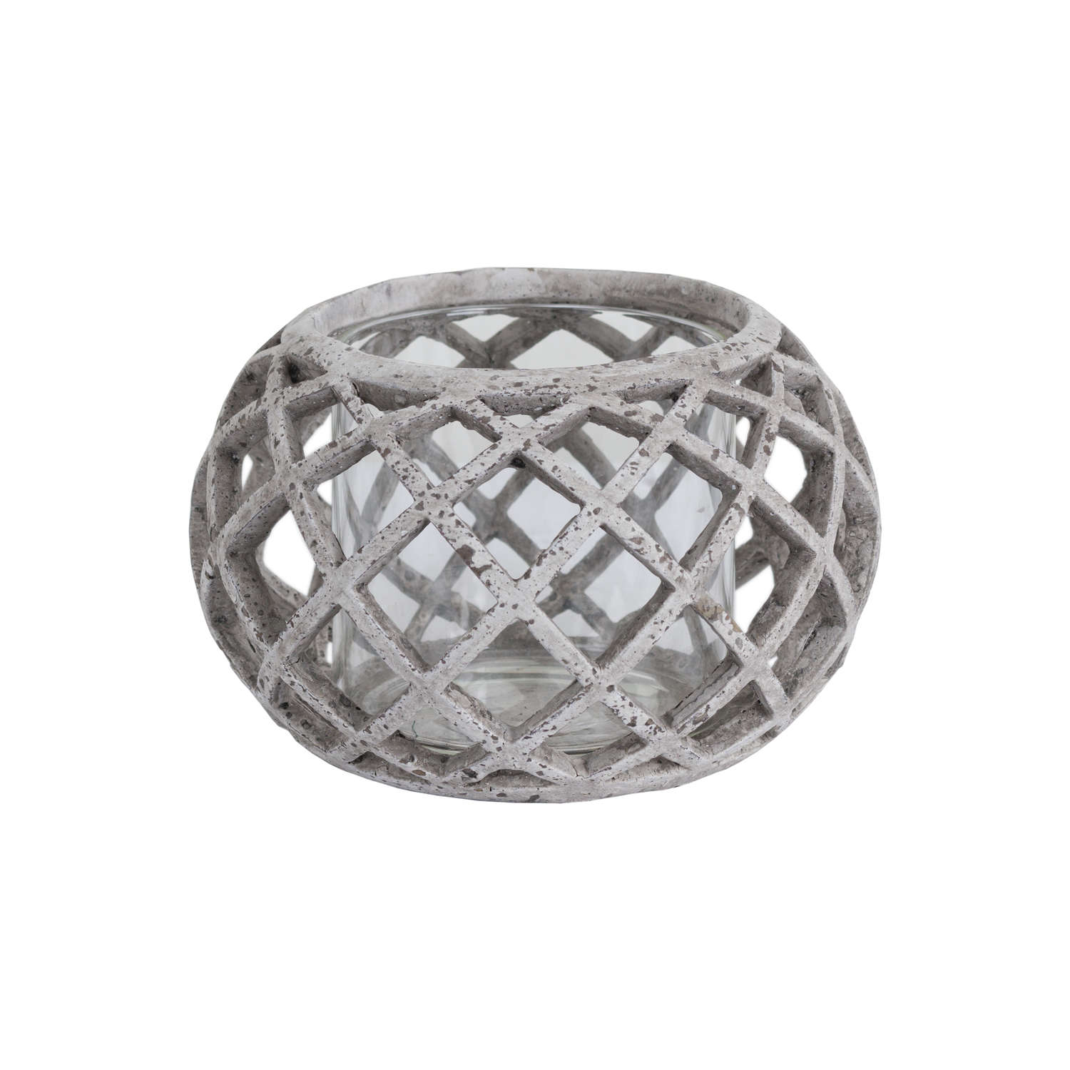 Inglewood Ceramic Lattice Hurricane Lantern